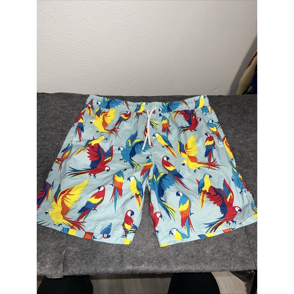 VALOR Mens Swim Trunks Size LARGE~ Fun  Parrot Design and Great Colors